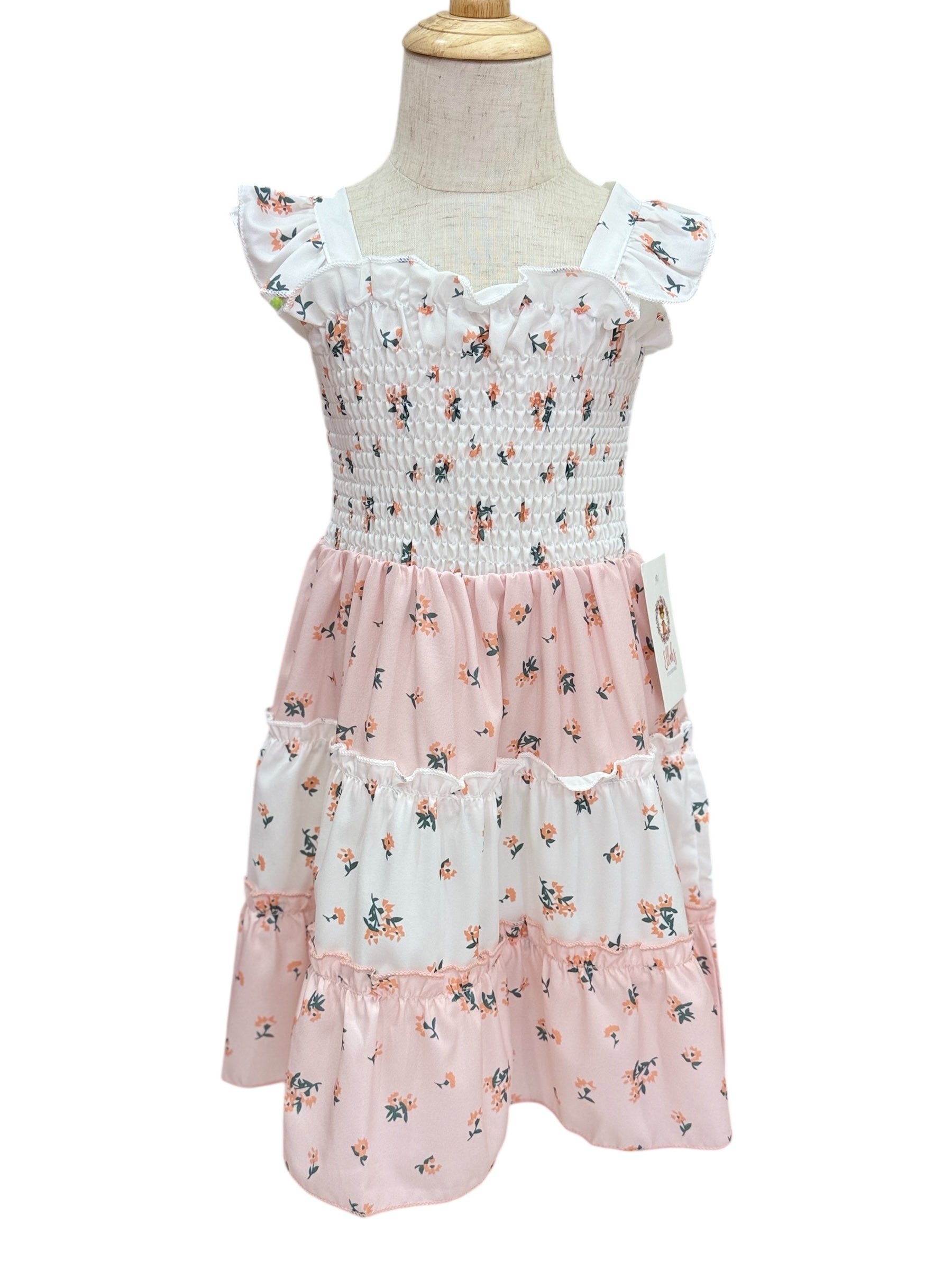 Light Pink/ White Flower Dress